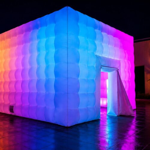 Led Lights White Inflatable Night Club